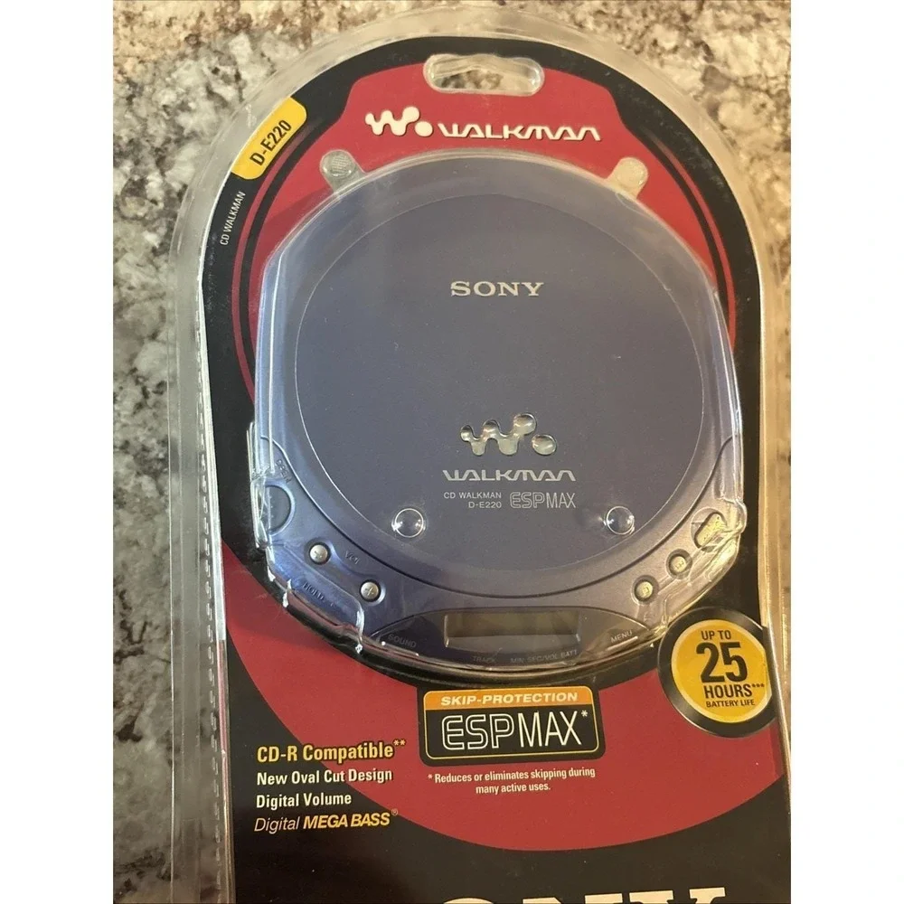 Sony Walkman ESP MAX Portable CD Player RARE BLUE D-E220 NEW SEALED NOS 2001